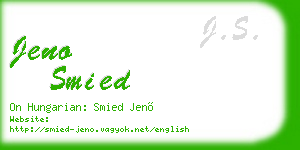 jeno smied business card